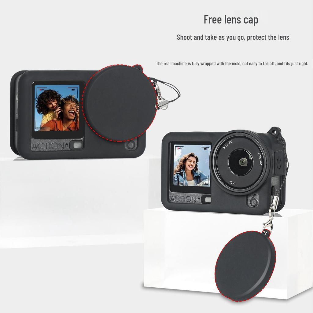 Силиконовый защитный чехол Qiye для DJI Osmo Action 6 - Защита от царапин, ударопрочный