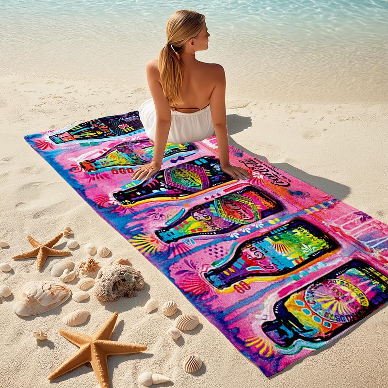 Christmas Gift Halloween Theme Bear Truck Coca Cola beach towel outdoor camping vacation swimming beach towel outdoor absorbent bath towel Y9