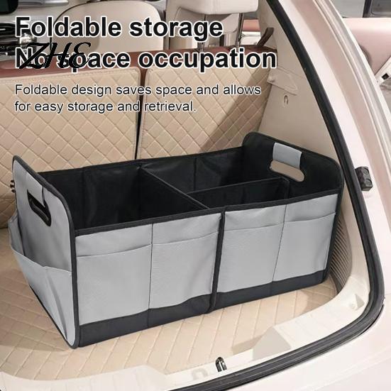 Car Trunk Organizer Organizer, Partitioned Compartments Design, Durable Waterproof Foldable Storage Oxford Cargo Container for Vehicle And Home