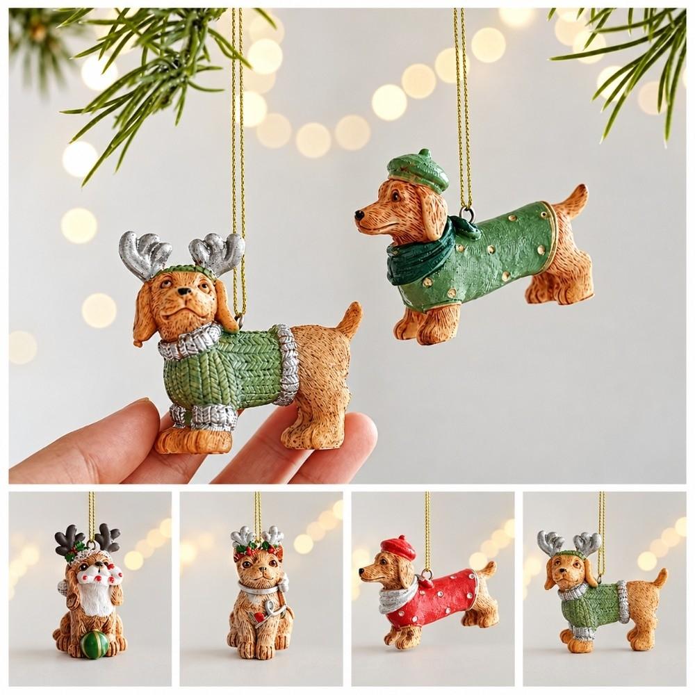 Colorful Deer Pendant Resin Hat Charm Exquisite Christmas Ornament  Table Decor