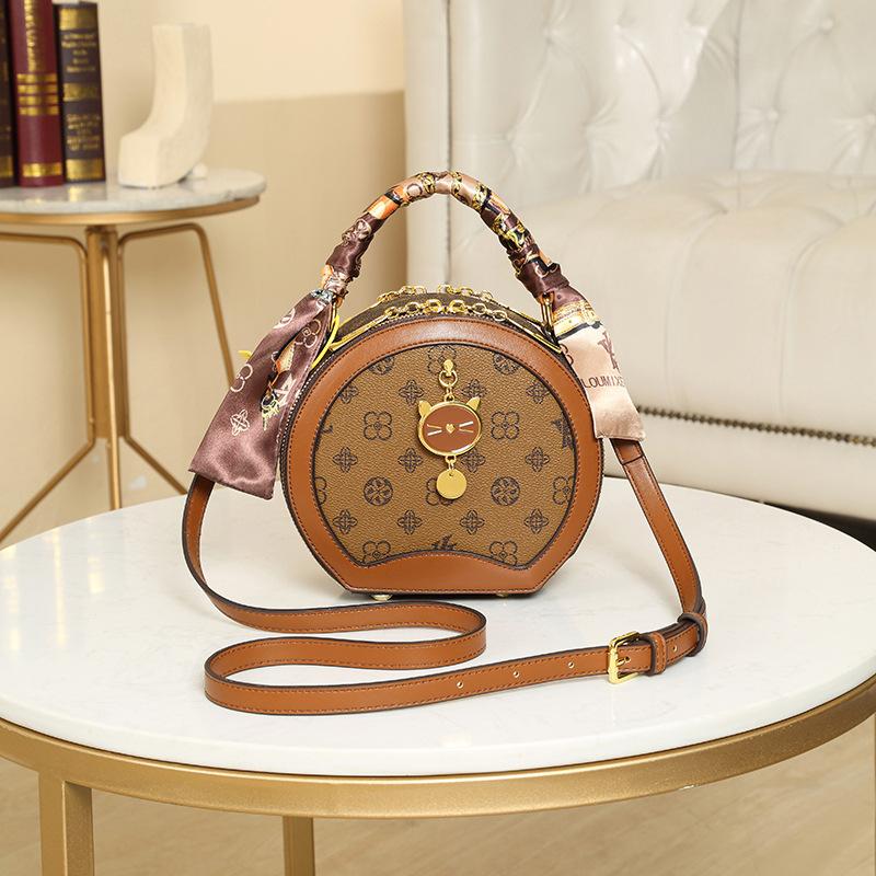 Женская новая модная сумка через плечо Baobao 2023, маленькая круглая сумка на одно плечо