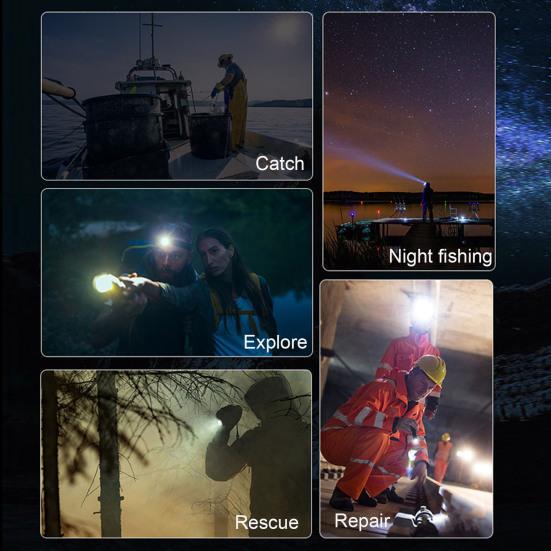 LED Flashlight Mini Pocket-Sized Torch High Lumens Multiple Lighting Modes Rechargeable Emergency