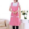 Кухонный фартук без рукавов с плечевым ремнем, двухслойный кухонный женский фартук с защитой от масла, ежедневное использование