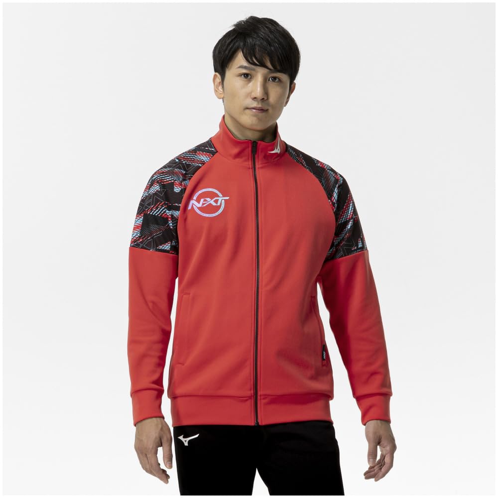Training Wear Jacket Sweat Absorbent Quick Drying Sports 32JCC210 Poppy Red [Mizuno] Warm-up