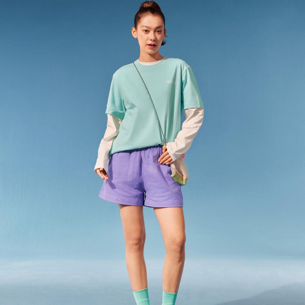 Skechers Свободный вязаный пуловер с круглым вырезом, короткий рукав, унисекс, L226U021-02WX