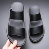 Fashion Men Summer Sandals Fashion Leather Casual Slipper Non Slip Soft Soled Casual Sandals for Wearing Outside  Beach Slippers for Men