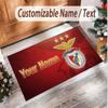 Personalized Crystal Velvet Carpet Benfica FC Pattern Non Slip Floor Rug