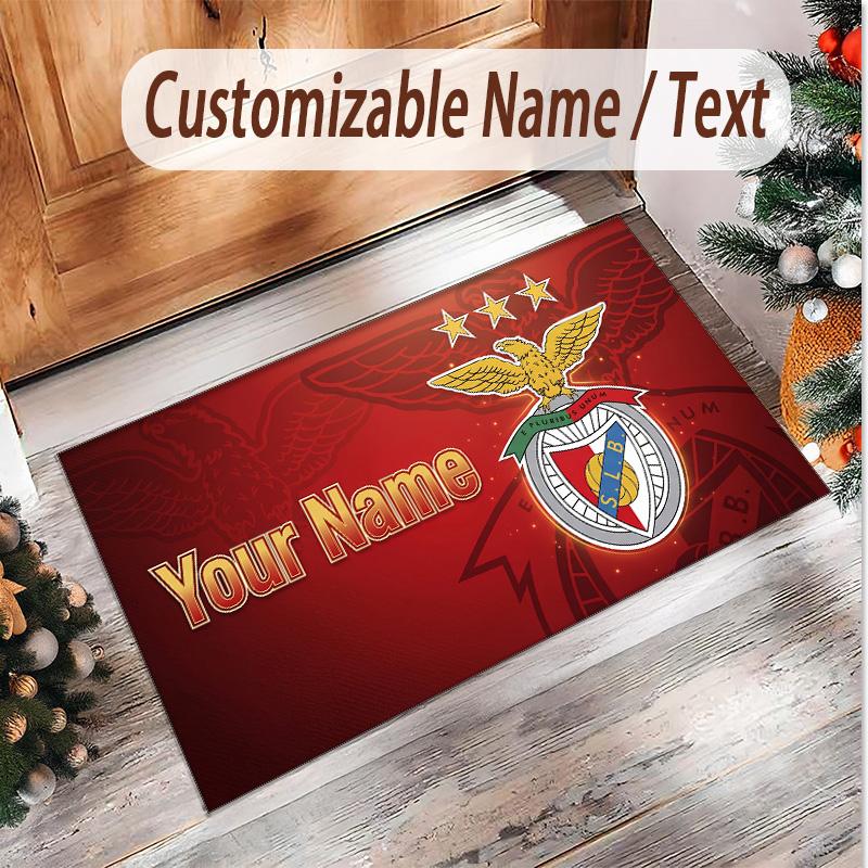Personalized Crystal Velvet Carpet Benfica FC Pattern Non Slip Floor Rug