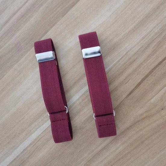 1 Pair Unisex Armband Adjustable 2CM Width Solid Contrast Leg Strap Elastic Shirt Sleeve Holder Arm Cuffs Bands Party Daily Clothing Accessories