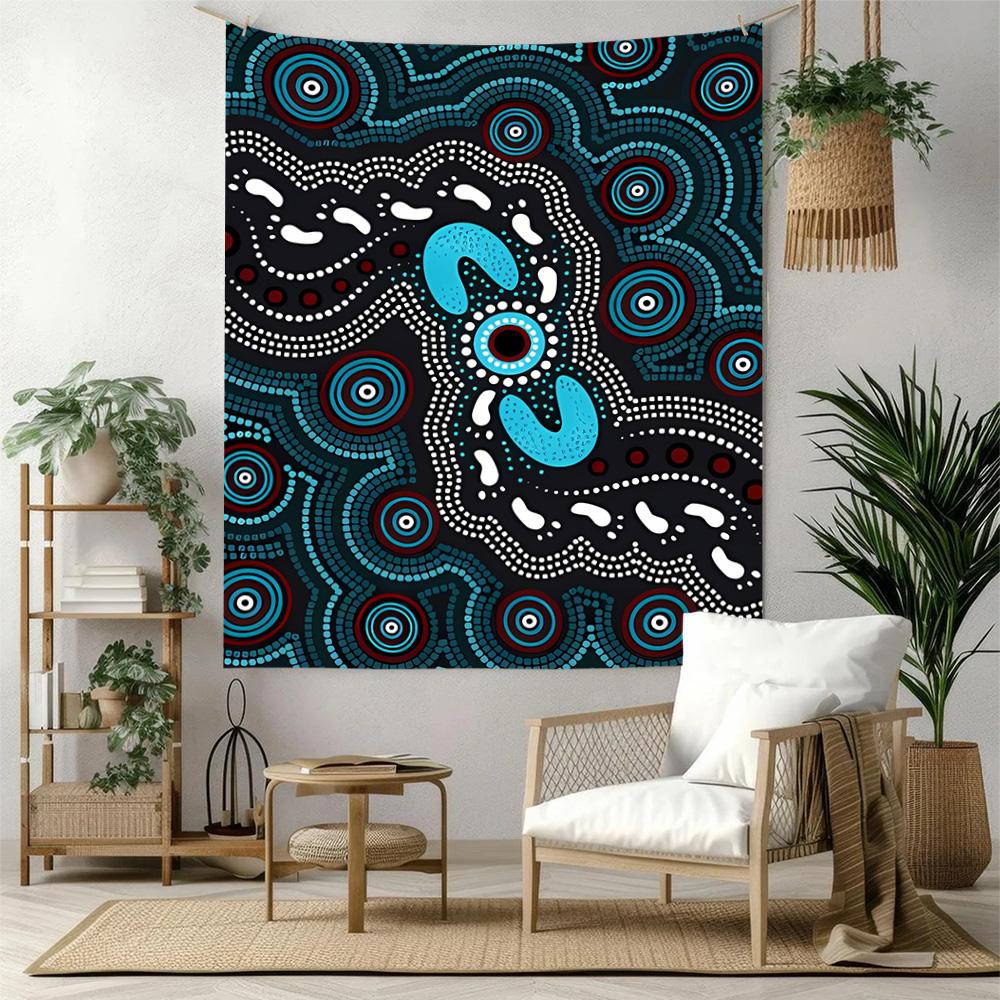 Australian Aboriginal Style Wall Decor Tapestry Art For Pet Memorial Birthdaywedding Party Backdrop Family Gift