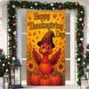 90*180cm Thanksgiving Turkey Print Door Cover Decorative Cloth For Yard Decoration