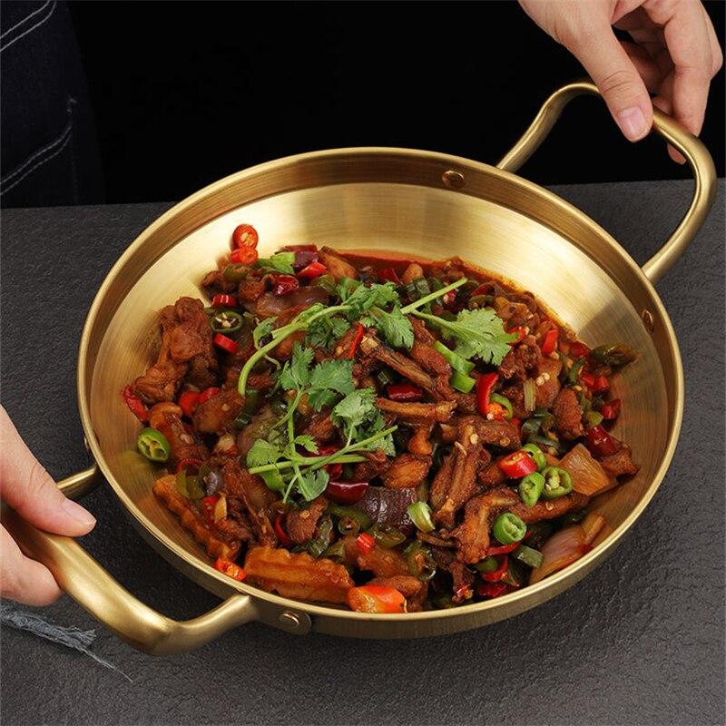 Кастрюля для риса с морепродуктами из нержавеющей стали, сковорода для домашней кулинарии, тарелки для закусок для пикника, посуда, кастрюля, сухие кастрюли с ручкой для кухни