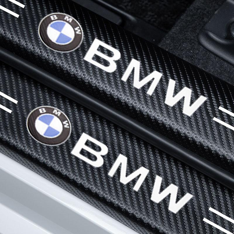 BBKR7 For BMW M3 M5 M6 X3 Carbon Fiber Door Sill Scuff Plate E46 E36 E90 F30 G20 E34 Anti-Scratch Vehicle Exterior Tuning Accessories