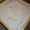 Long Length Bead Necklace Layered Sweater Necklace New Pearl Necklace  Lady Wear