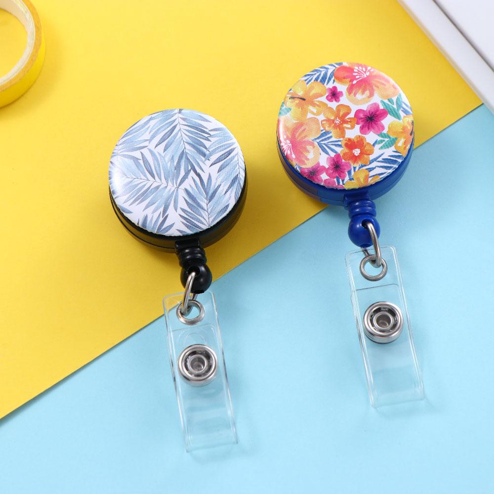 1 Piece Name Card Employee Name ID Card Work Card Clips Badge Reel Badge Holder Retractable Nursing