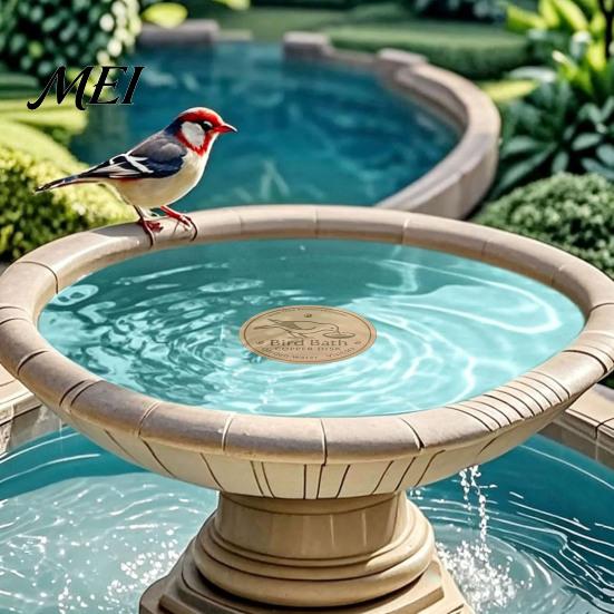 Copper Disc for Garden Water Features Bird Bath Disc, Purifier Pure 3 Point Outdoor Accessories Support, 4 Inch Purification Maintenance Tool