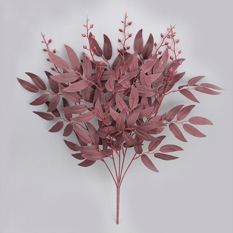 5 веток шелковой искусственной ивы букет искусственные зеленые листья вечеринка свадьба фон украшение искусственная листва лоза DIY растительный венок