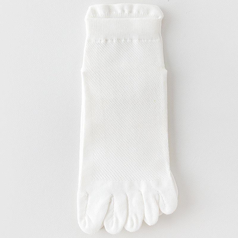 Men's Summer Five-Toe Anti-Odor Athletic Socks: Thin, Cotton, Antibacterial, Sweat-Absorbing, Boneless Toe Sports Socks