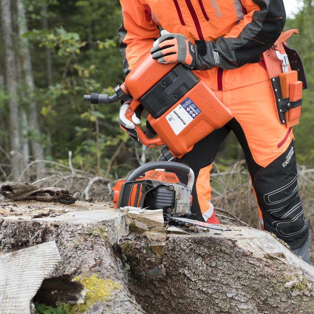 Husqvarna Комбинированная канистра из полиэтилена 5 л для бензина / 2,5 л для цепного масла с функцией защиты от перелива 580754201