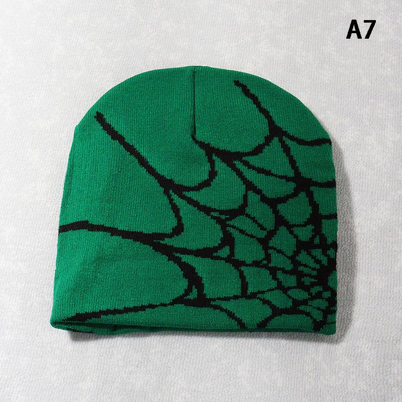 2023 New Knitted Beanies Hat Cartoon Spider Embroidered Winter Hats Knitted Bonnet Cap Soft Woolen Beanies For Women Cap