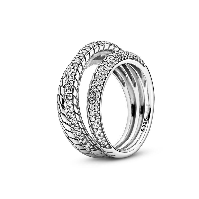 925 Silver Rings Stackable Infinite Heart Flower Crown Trinkets For Women Original Wedding Ring Jewelry Gift