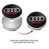 4pcs 60mm Car Wheel Center Hub Stickers 60/68mm Car Wheel Center Hub Caps Auto Decoration Accessories For Audi S RS A3 A4 A1