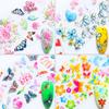 10 Pcs Holographic Nail Foil Set Transparent Butterfly Nail Art Transfer Sticker