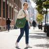 Cute Style Lamb Wool Embroidered Lamb Bag Green Cartoon One-Shoulder Handbag Square Shape Crossbody Phone Bag Park Outings