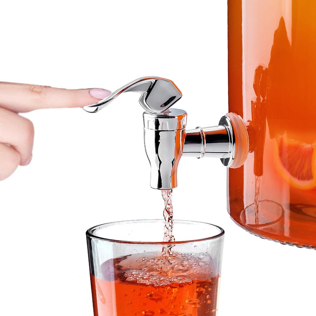 KADAX Glass Jar with Tap Lid and Handle, 5.6 Liters