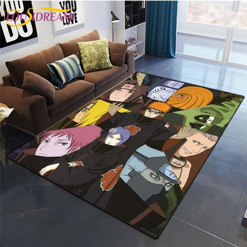 Ковер с рисунком аниме Наруто для гостиной, коврик для спальни, детский игровой ковер, нескользящий коврик для кухни, ванной комнаты