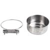 Stainless Steel Parakeet Feeder with Clamp Holder Parrot Food Bowl Bird Bowls  Dogs Cats Cage