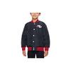 Logo Print Reversible Baseball Jacket Kids Jackets Black DO3461-010