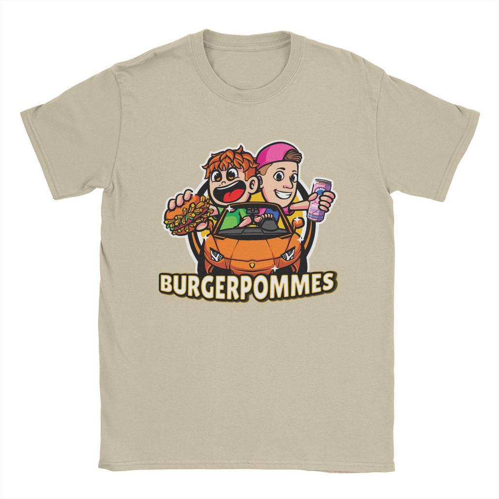 Men Women's Burgerpommes LukasBS ICrimax Graphic Shirts Merch Vintage Cotton T Shirts Top Tee Clothes Summer