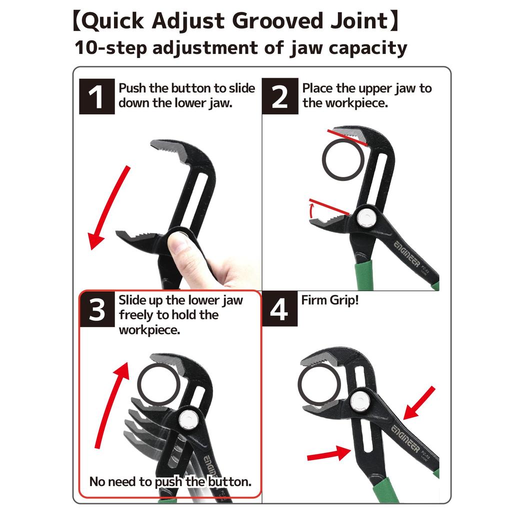 Nejisaurus Pumpurasaurus Water Pump Pliers For Stripped Screws WP-3 Screws/crushed Screws/rusted 3~9.5mm