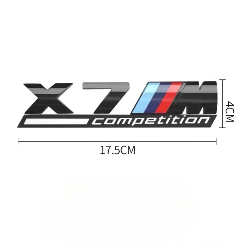 3D ABS suitable for BMW tail badge M1 M2 M3 M4 M5 M6 M7 rear digital side car logo x1x3x4x5x6 Sport M Competition black sticker