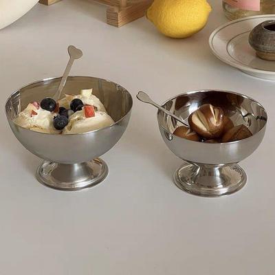 Многофункциональная круглая чашка для мороженого, чашка для мороженого из нержавеющей стали