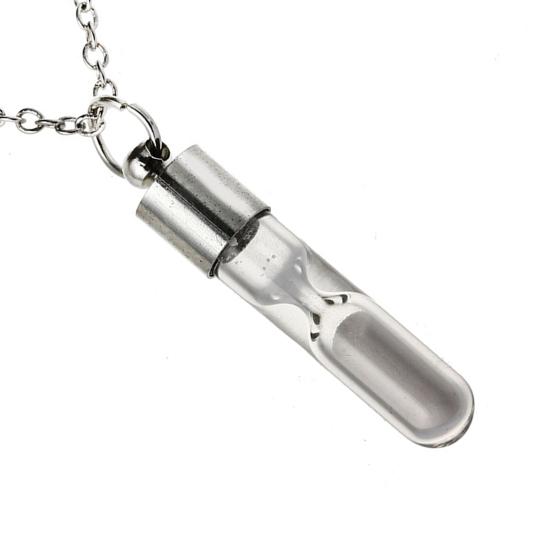 Светящееся ожерелье Песочные часы Светящееся стекло Регулируемое ожерелье Ювелирные изделия для женщин