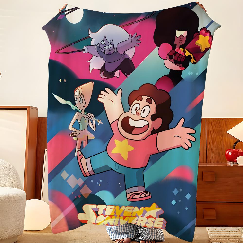 Мультяшное одеяло-плед S-Steven U-Universe-ee, Легкое, Уютное, Прочное, Стирающееся, Милое, Крутое