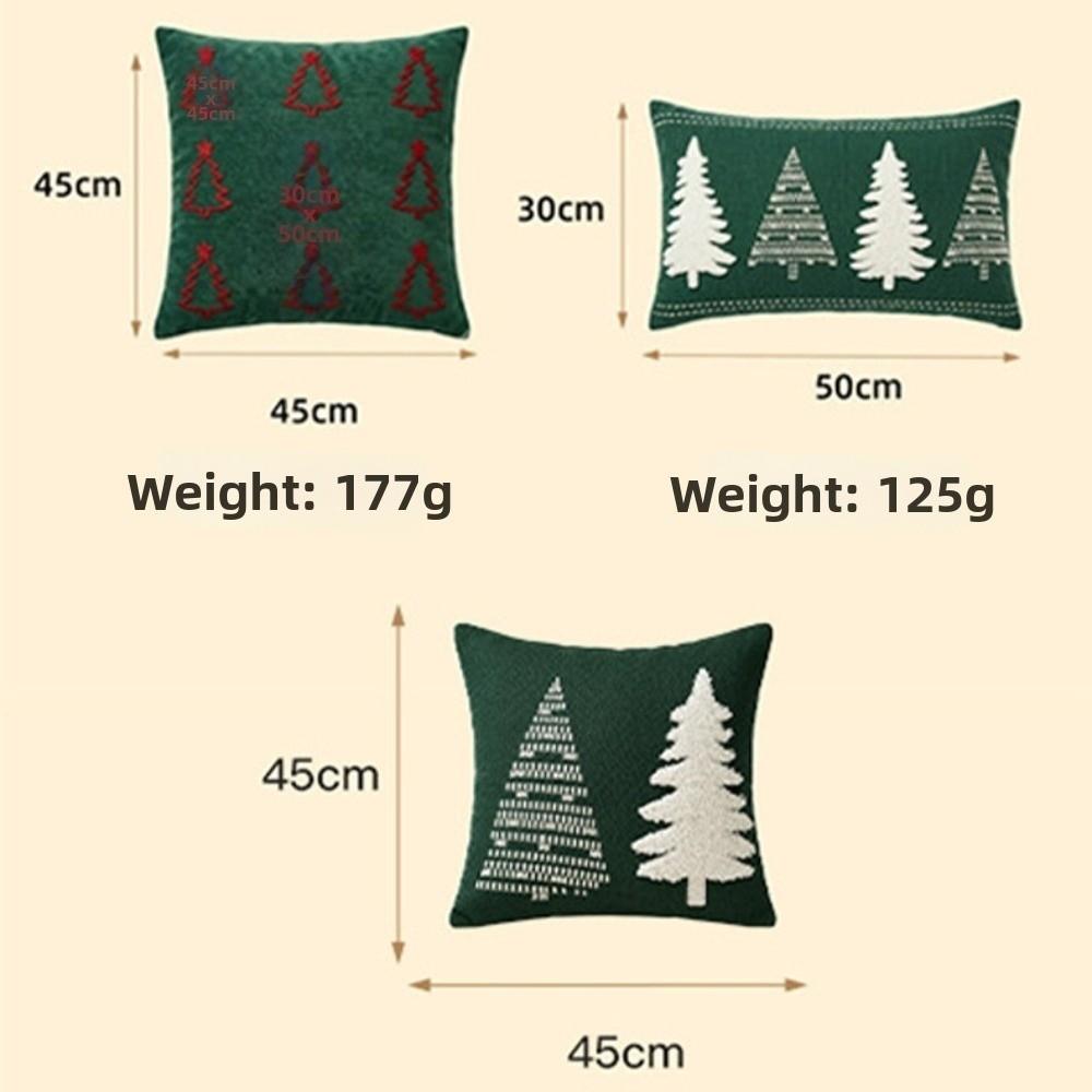 Christmas Tree Plushie Pillowcase Chenille Cushion Cover New Pillow Cases for Xmas Party