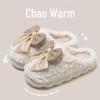 Осень Зима Женские Милые Хлопковые Тапочки с Бабочками Толстоподошвенные Плюшевые Тапочки