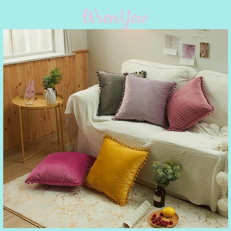 Elegant Nordic Style Dutch Fleece Cushion Cover Soft Plush Pillowcase No Filler