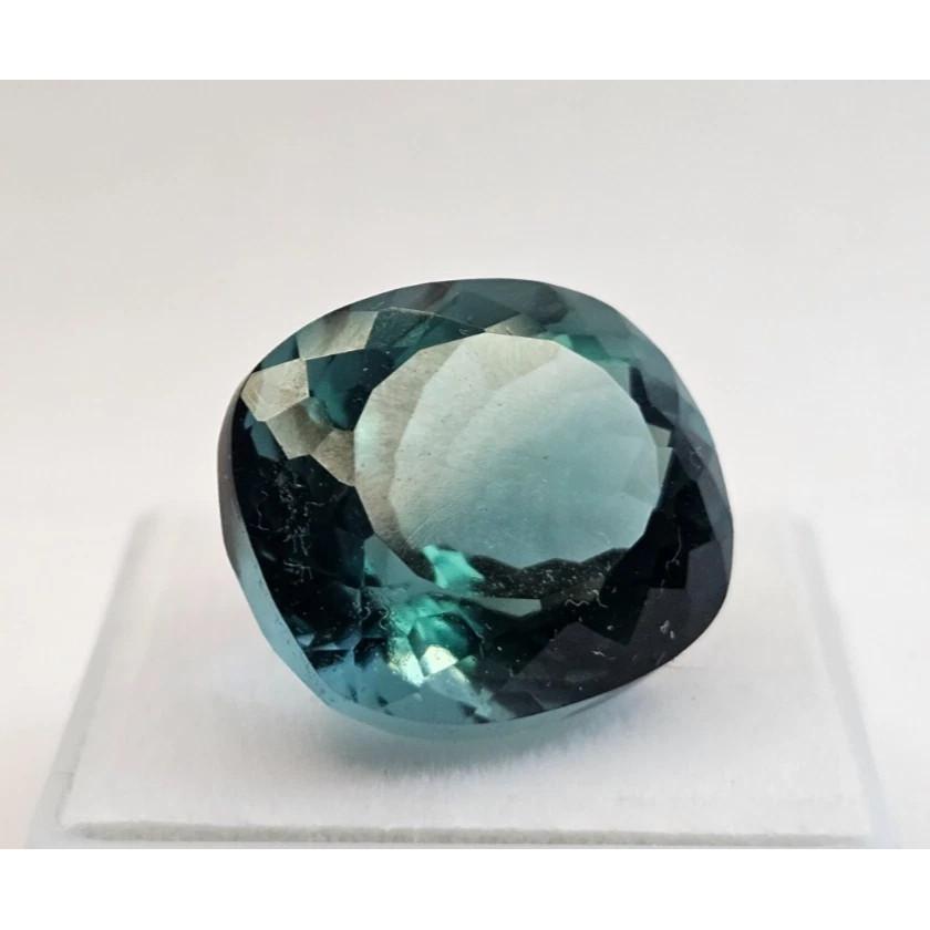 Certified Natural Teal Blue Tourmaline Cushion Cut 35+ Ct Stunning Gemstone