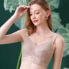Large Size Women Minimizer Bra Ultra Thin Lingerie Wireless Brassiere Adjustment Lace Underwear Gathered Push Up Bralette