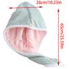 Soft and Absorbent Hair Drying Caps Coral Fleece Hair Towel Wrap for All Ages Button Closure Moisture Absorption