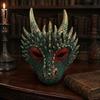 Adjustable Strap Party Costume Dragon Masque for Adults, Halloween Cosplay 3D Simulation Thorn Face Shield Full Festival, Carnival Masquerade