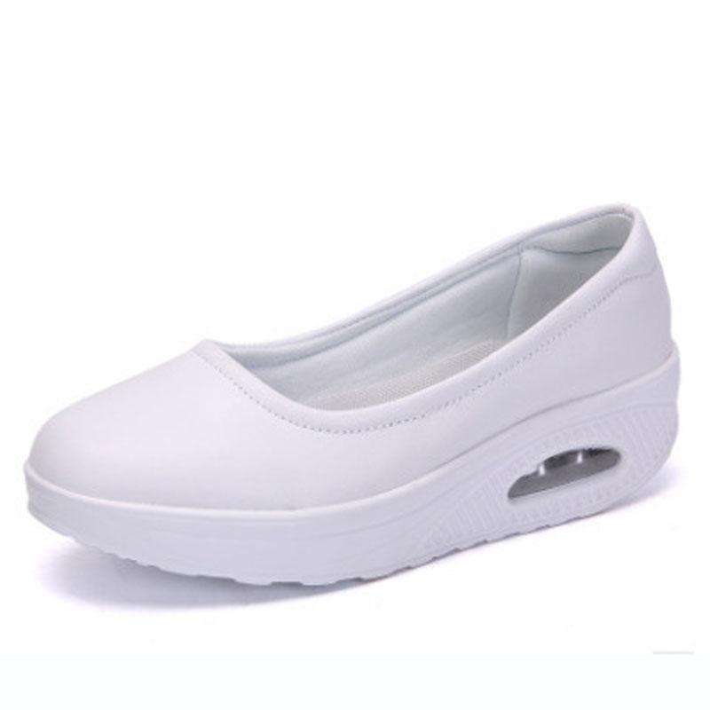 Новая весенняя женская обувь Женские мокасины Слипоны Легкие женские клинья Повседневная обувь Толстая подошва Лоферы Zapatos De Mujer WSH5087