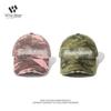 Camouflage Embroidery Baseball Cap Women's Street Tide Brand Soft Top Cap Production of Old Washing Water Visor