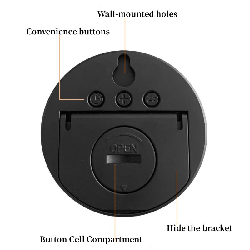 Мини-будильник с температурой, влажностью, датой и временем, 12/24-часовой электронный кухонный настенный холодильник с магнитным ЖК-дисплеем