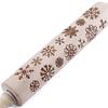 Wooden Rolling Pin Embossing Baking Cookies Noodle Biscuit Fondant Cake Dough Patterned Roller