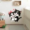 Couple Cat Wall Sticker Living Room Corner Decoration Refrigerator Door Adhesive Vinyl Art Home Decor Removable Peel and Stick